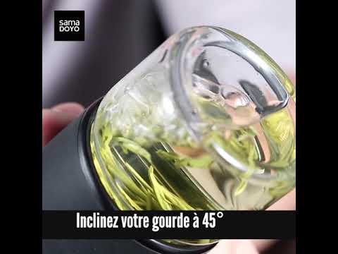 Load video: Transparent Tea Flask Nomad Black (238 ml)