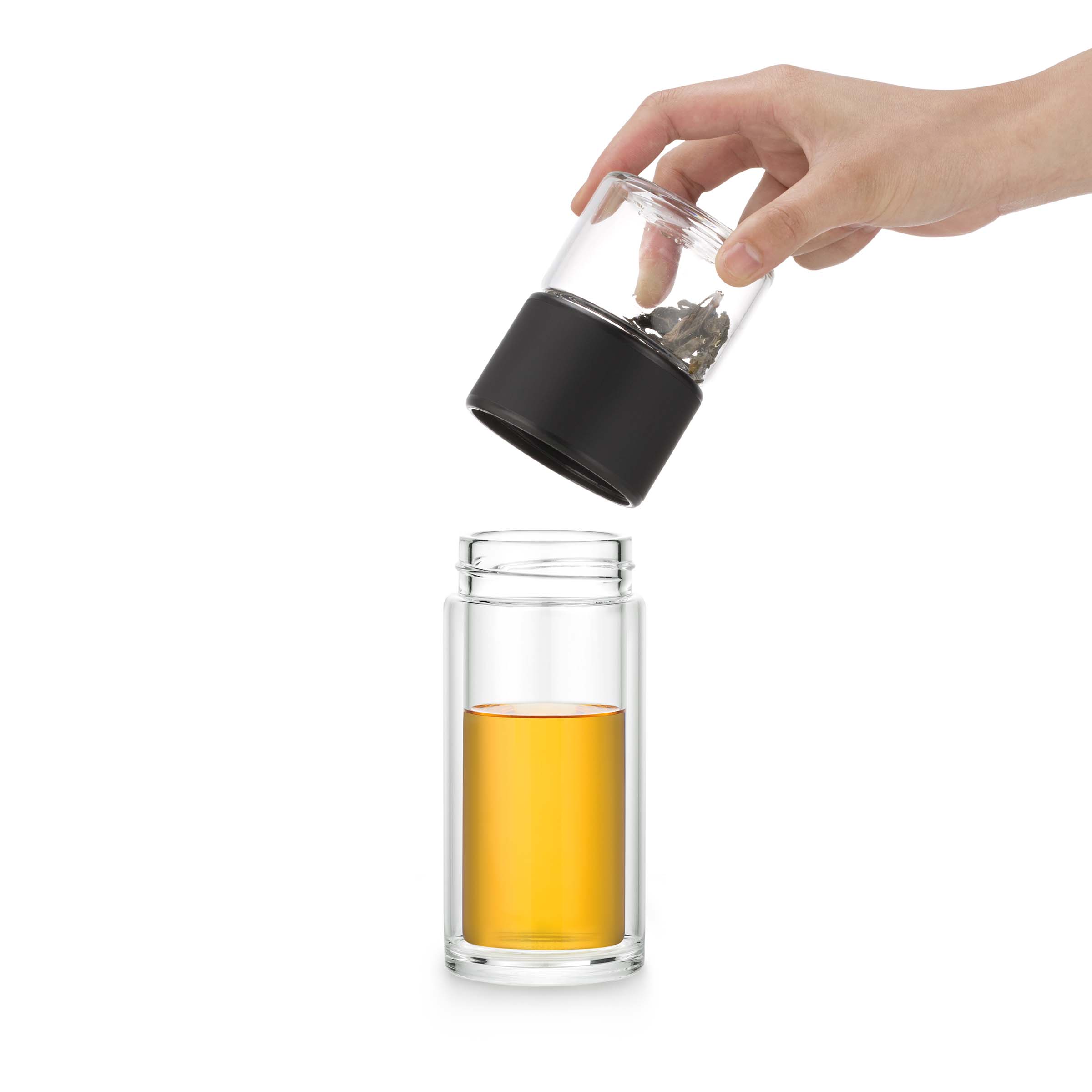 Transparent Tea Flask Nomad Black (238 ml)